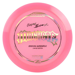 Discraft Disc Golf Aaron Gossage Z Lite Machete 11/4/0/4 Pink/Gold/Black Silver 167-169g
