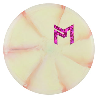 Discraft Disc Golf Paul McBeth CT Swirl Wasp Midrange Disc 5/3/0/2 Pastel Yellow Orange/Magenta Shatter 175-176g