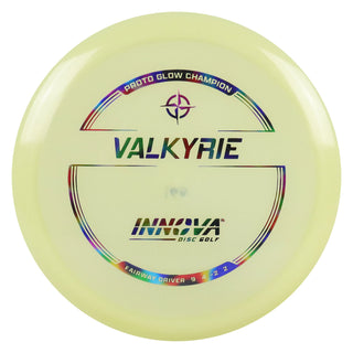 Innova Disc Golf Proto Glow Champion Valkyrie Fairway Driver 9/4/-2/2 Glow/Jellybean 171 grams