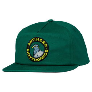 Anti Hero Skateboards Hat Pigeon Round Snapback Dark Green