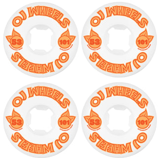 OJ III Wheels 53mm From Concentrate Hardline 101A White/Orange
