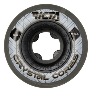 Ricta Skateboard Wheels Crystal Cores 53mm 95A Clear/Black