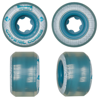 Ricta Skateboard Wheels Crystal Cores 52mm 95A Clear/Blue