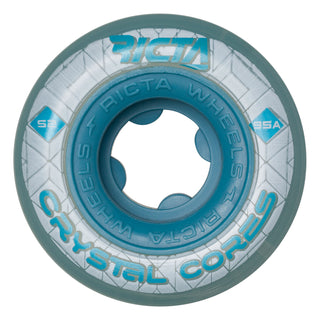Ricta Skateboard Wheels Crystal Cores 52mm 95A Clear/Blue