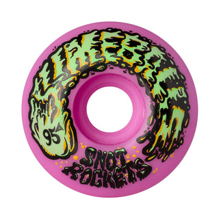Slime Balls Skateboard Wheels and Independent Bearings Combo 54mm Snot Rockets 95A Pastel Pink