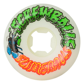 Slime Balls Skateboard Wheels 56mm Screw Balls Speed Balls 99A White