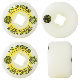 OJ Skateboard Wheels 54mm Original Hardline Team 99A White/Yellow/Green