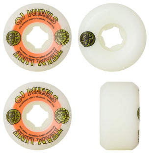 OJ Skateboard Wheels 54mm Team Original Nomads 99A White Orange/Green