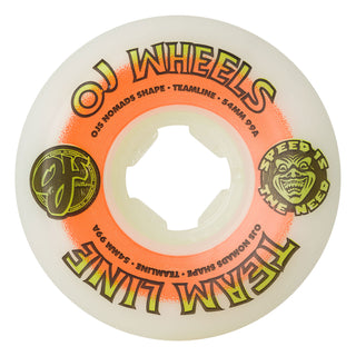 OJ Skateboard Wheels 54mm Team Original Nomads 99A White Orange/Green