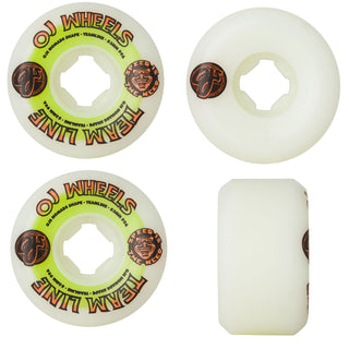 OJ Skateboard Wheels 53mm Team Original Nomads 99A White Green/Orange