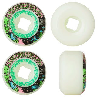 Slime Balls Skateboard Wheels 55mm Saucers 99A White