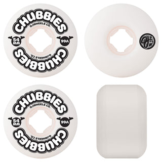 OJ Skateboard Wheels 54mm Chubbies 99A White