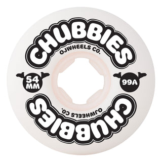OJ Skateboard Wheels 54mm Chubbies 99A White