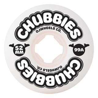 OJ Skateboard Wheels 52mm Chubbies 99A White