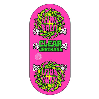 Slime Balls Skateboard Wheels 54mm Mirror Vomits 99A Clear