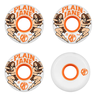 OJ Skateboard Wheels 54mm Plain Jane Jungle Keyframe 92A White Soft