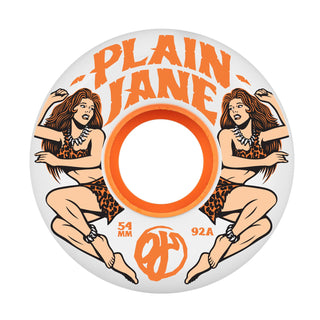 OJ Skateboard Wheels 54mm Plain Jane Jungle Keyframe 92A White Soft
