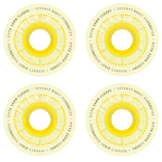 Ricta Skateboard Wheels 56mm Hi Vis Clouds 78A Yellow Soft