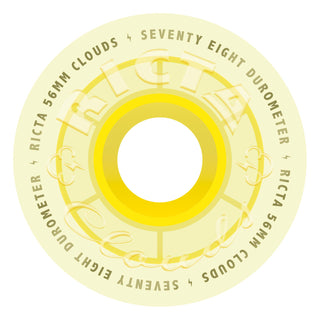 Ricta Skateboard Wheels 56mm Hi Vis Clouds 78A Yellow Soft