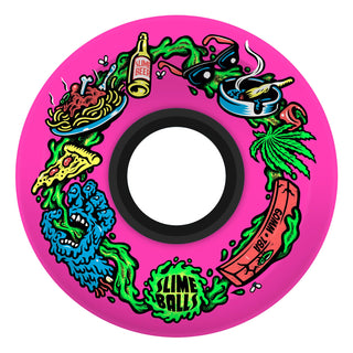 Slime Balls Skateboard Wheels 60mm Scarf Balls OG Slime 78A Pink