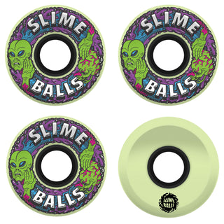 Slime Balls Skateboard Wheels 60mm Alien OG Slime 78A Glow in the Dark