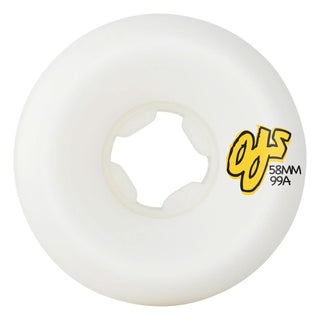 OJ Skateboard Wheels 58mm Eric Dressen Laugh It Up 99A + Bronson G3 Bearings