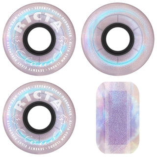 Ricta Skateboard Wheels 55mm Iridescent Clouds 78A Pink