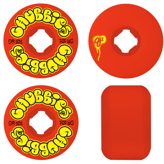 OJ Skateboard Wheels 56mm Throw Ups Chubbies 101A Red