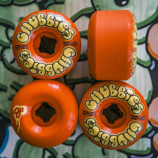 OJ Skateboard Wheels 56mm Throw Ups Chubbies 101A Red