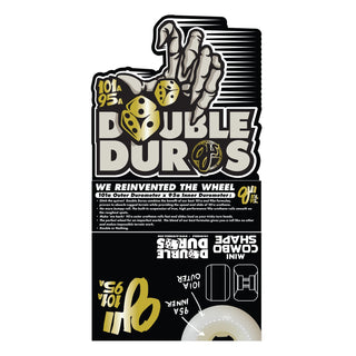 OJ Skateboard Wheels and Independent Bearings Combo 53mm Double Duro Mini Combo 101A/95A White