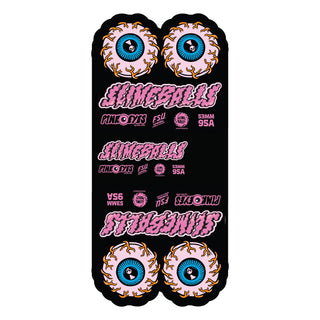 Slime Balls Skateboard Wheels 53mm Pink Eyes Vomit Mini 95A White