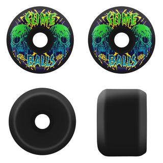Slime Balls Skateboard Wheels 60mm Skull Vomits 95A Black