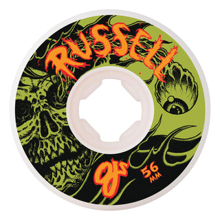 OJ Skateboard Wheels 56mm Russell Optic Nightmare Elite Hardline 99A White
