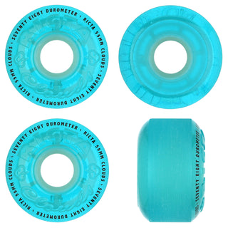 Ricta Skateboard Wheels 55mm Couds 78A Glow Transparent Blue