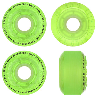 Ricta Skateboard Wheels 57mm Couds 78A Glow Transparent Green