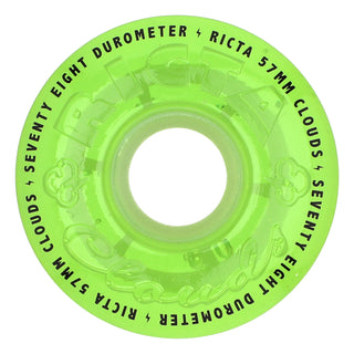 Ricta Skateboard Wheels 57mm Couds 78A Glow Transparent Green