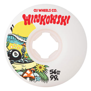 OJ Skateboard Wheels 56mm Erick Winkowski Mushroom Elite Mini Combo 99A White