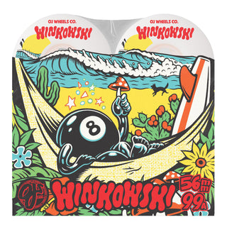 OJ Skateboard Wheels 56mm Erick Winkowski Mushroom Elite Mini Combo 99A White