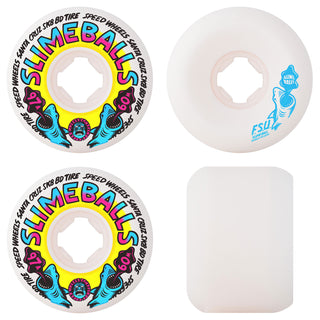 Slime Balls Skateboard Wheels 60mm Heritage Shark Spew Vomits 97A White