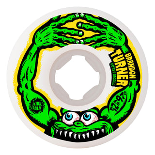 Slime Balls Skateboard Wheels 52mm Brandon Turner Guest Chubbies 97A White