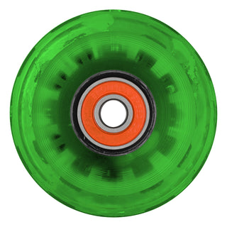 Slime Balls Skateboard Wheels 60mm Screaming Slime Light Ups OG 78A w/ Bronson Bearings Green/Yellow