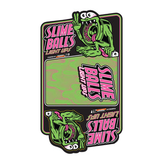 Slime Balls Skateboard Wheels 60mm Screaming Slime Light Ups OG 78A w/ Bronson Bearings Green/Yellow