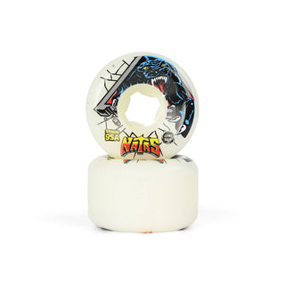 Slime Balls Skateboard Wheels 54mm Natas Kaupas Reissue Hardline 95A White