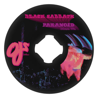 OJ Skateboard Wheels 56mm Black Sabbath Paranoid Chubbies 99A Black