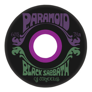 OJ Skateboard Wheels 60mm Black Sabbath Paranoid Super Juice 78A Black