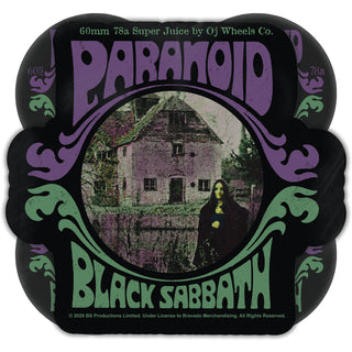 OJ Skateboard Wheels 60mm Black Sabbath Paranoid Super Juice 78A Black