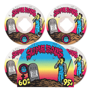 Slime Balls Skateboard Wheels 60mm Death of Dull Vomits 95A White