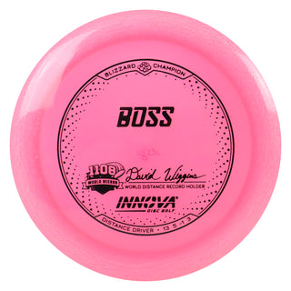 Innova Disc Golf Champion Blizzard Boss Distance Driver 13/5/-1/3 Hot Pink/Black 158 grams