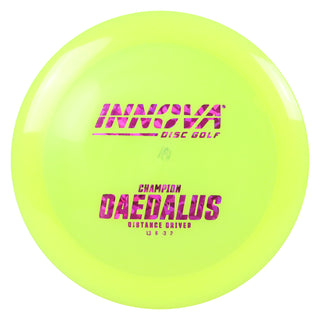 Innova Disc Golf Champion Daedalus Distance Driver 13/6/-3/2 Yellow/Magenta Shatter 169 grams