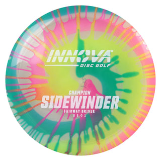 Innova Disc Golf Champion I-Dye Sidewinder Fairway Driver 9/5/-3/1 Green Pink Lime Swirl/White 172 grams